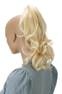 CAISHA 14" Wavy Clip On Ponytail With Butterfly Clip Hairpiece Heat-resistant Synthetic Fibres Bleach Blonde H84
