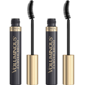 LOreal Paris Original Voluminous Mascara, Building Mascara Volume and Length Formula, Curved Brush, Washable, Black, 0.26 Fl Oz., 2 Count