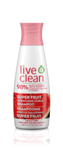 Live Clean Shampoo, Super Fruit Waters Quenching Curls, 12 Oz