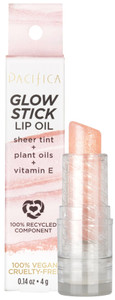 Pacifica Glow Stick Lip Oil  Soft Pink Sheer Hydrating Lip Gloss Balm, Moisturizes Dry Lips w/ Vitamin E & Natural Oils, Non-Sticky Shine, Subtle Ti