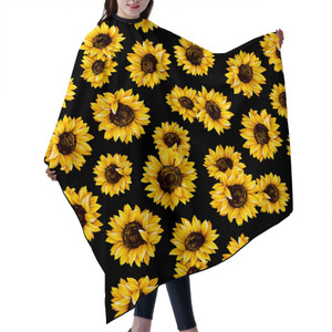 ONE TO PROMISE Sunflower Barber Cape Beautiful Sunflower Hair Cut Salon Cape,Hair Stylist Hairdresser Styling Cape,Waterproof Haircut Apron Cover up