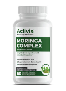 Aclivia - Moringa Complex - Maximum Strength Moringa Oleifera Leaf & Seed Supplement - Superfood Capsules with Antioxidant Properties - 5000mg - 60 C