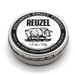 REUZEL Concrete Matte Pomade, Strong All Day Hold, Water Soluble Styling, No Shine and Flake Free, Easy To Wash Out, For All Hairstyles, 1.3 oz