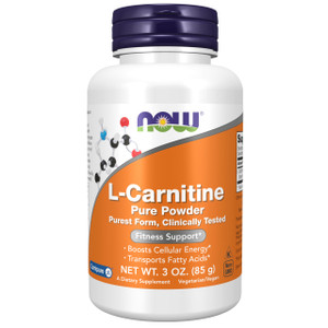 NOW Foods Supplements, L-Carnitine (L-Carnitine Tartrate) Pure Powder, Boosts Cellular Energy, Amino Acid, 3-Ounce