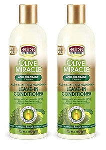 African Pride Olive Miracle Conditioner Leave-In 12 Ounce (354ml) (2 Pack)