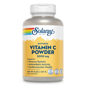 Solaray Vitamin C Ascorbic Acid Powder 5000mg - Powdered Vitamin C Supplement for Men & Women, Immune & Skin Support, Natural Antioxidant, Mix in Wat