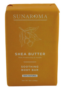 Sunaroma Soap Bar Shea Butter 8 Ounce (Pack of 3)