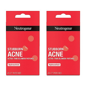 Neutrogena Stubborn Acne Blemish Patches, Ultra-Thin Hydrocolloid Acne Patch Absorbs Fluids & Removes Impurities To Help Pimples Look Smaller After O