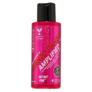 MANIC PANIC Hot Hot Pink Amplified Semi-Permanent Hair Dye - Medium Pink Color - Glows in Blacklight - Vegan, PPD & Ammonia Free