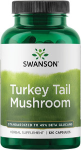 Swanson Turkey Tail Mushroom - Herbal Supplement Promoting Immune System & Cellular Health - Natural Formula Promoting Liver Function & Defense - (12
