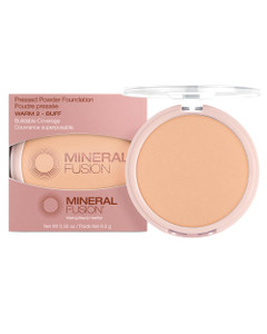 Mineral Fusion Pressed Powder Foundation - Matte Finish Face Powder for Medium Skin with Yellow Undertones - Age Defying Natural Makeup - Talc Free,