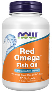 NOW Foods Supplements, Red Omega with CoQ10 30 mg and Omega-3 Fish Oil, Cardiovascular Support*, 90 Softgels