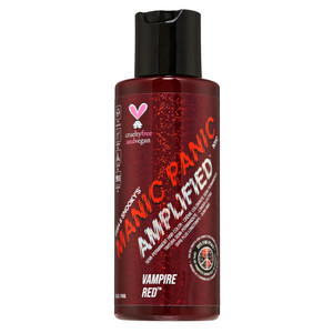 MANIC PANIC Vampire Red Amplified Semi-Permanent Hair Dye - Deep Blood Red Shade Can Give Burgundy Tones to Unbleached Hair - Works on Dark & Light S
