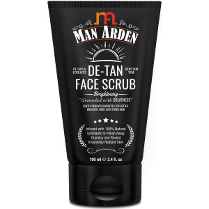 Man Arden De Tan Brightening Face Scrub 100ml - De-Tans & Exfoliates Skin - With Vitamin C