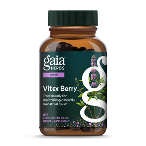 Gaia Herbs Vitex Berry - Vitex Traditionally Used to Support Hormone Balance for Women & a Healthy Menstrual Cycle* - 60 Vegan Liquid Phyto-Caps (30