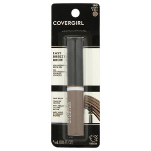 COVERGIRL - Easy Breezy Brow Volumizing Gel, Holds Brows for 24 Hours, Infused with Argan Oil & Biotin, 100% Cruelty-Free