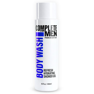 COMPLETE FOR MEN - Hydrating Shower Gel for Men: Sulfate-Free Mens Body Wash, Natural Shower Gel - Moisturizing Body Wash for All Skin Types, Soap &