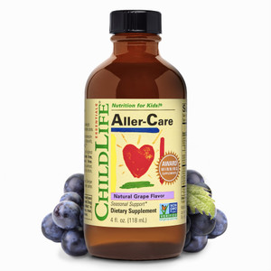 CHILDLIFE ESSENTIALS Aller-Care - Natural Grape Relief for Kids & Toddlers, Seasonal Support with Elderberry, Bromelain, Vitamin C - Immune Boosting