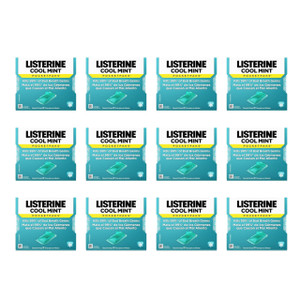 Listerine Cool Mint PocketPaks Portable Breath Strips for Bad Breath, Fresh Breath Strips Dissolve Instantly to Kill 99% of Bad Breath Germs* On-The-