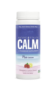 Natural Vitality Calm PLUS Calcium Supplement Powder, Raspberry Lemon- 8 ounce (Packaging May Vary)
