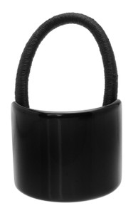 France Luxe Rectangle Pony on Elastic, Black