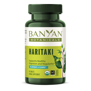 Banyan Botanicals Organic Haritaki Tablets  Natural Colon Cleanse & Digestive Support  Gentle Regularity & Internal Detox Supplement  Terminalia C