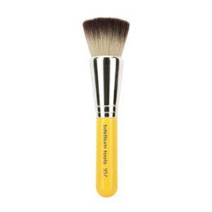 Bdellium Tools Professional Makeup Brush - 957 Precision Kabuki - Short Wooden Handle for Convenient Travel, For Versatile Application (Yellow, 1pc)