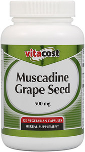 Vitacost Muscadine Grape Seed - 500 mg - 120 Capsules