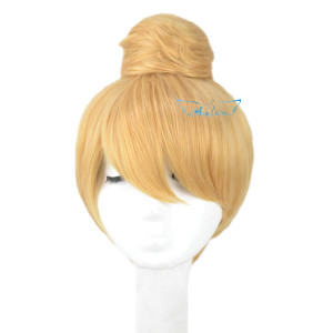 Angelaicos Women's Prestyled Buns Party Anime Cosplay Costume Wig Short Blonde
