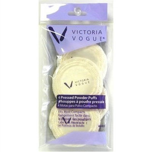Victoria Vogue #449 Satin Top Cotton Velour Puffs 4 Count (Pack of 6)