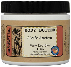 Windrift Hill 4oz Body Butter Moisturizing Lotion For Very Dry Skin (Lively Apricot)