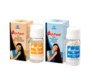 Agom Kesharanjana Oil & Pill combo for Hair Loss, Hairfall, Grey Hair with Brahmi, Bringhraj, Amla, Badiaga. Corrects Pitta Dosha