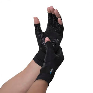 Copper Fit ICE Compression Gloves Infused with Menthol, Black, Small/Medium