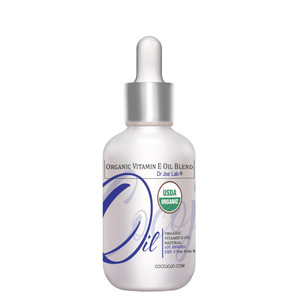 Dr Joe Lab Organic Vitamin E Oil for Skin, Liquid Vitamin E Oil for Hair, Face, Body Oil, Pure Natural Cold Pressed Unrefined, Moisturizes & Nourishe