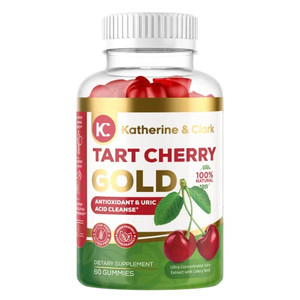 Katherine & Clark Tart Cherry Gold Montmorency Gummies - Tart Cherry Extract Gummies with Celery Seed - Promotes Healthy Uric Acid Levels to Support