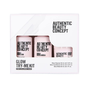 Authentic Beauty Concept Glow Try-Me Kit | For Color Treated Hair | Preserves Color & Shine | Vegan & Cruelty-free | Silicone-free | Travel Size Clea