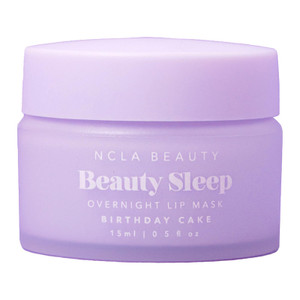 NCLA Beauty Sleep Overnight Lip Mask - Lip Mask for Women - Nourishes and Hydrates with Castor Seed Oil and Shea Butter - Birthday Cake - 0.5 oz