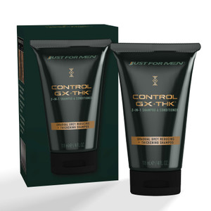 Just for Men Control GX + THK Thickening Shampoo and Conditioner with Grey Reduction, Shampoo for Thinning Hair with Alpha Keratin, Thickens Hair Up