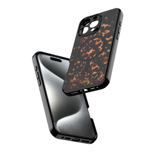 Avana Creation - Tortoise Shell case for iPhone 16 Pro, Slightly Clear Black Tortoishell Design Phone Case, Compatible with MagSafe, Self-Healing, 10