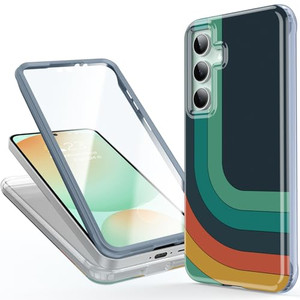 Esdot for Samsung Galaxy S24 FE Case with Built-in Screen Protector - Durable Hard PC Front Frame + Soft TPU Back Cover, Trendy Cute Designs for Wome