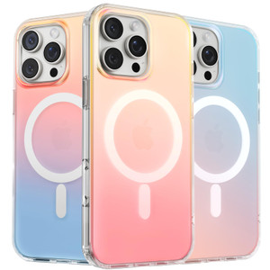 ORNARTO for iPhone 16 Pro Max Case 6.9inch, [Compatible with MagSafe], Magnetic Holographic Translucent Cases, Slim Dynamic Iridescent Phone Cover -