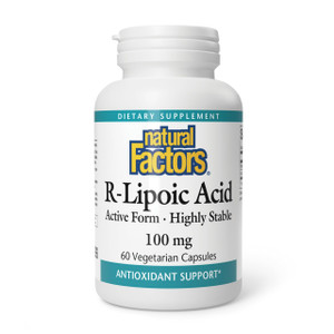 Natural Factors, R-Lipoic Acid, Antioxidant Support, 60 Capsules