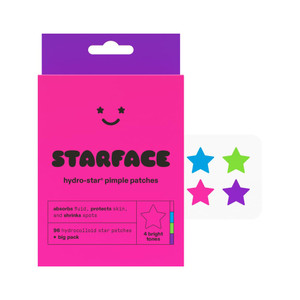 Starface Hydro-Star Party Pack Pimple Patches BIG PACK, Hydrocolloid, Clinically Proven Spot Shrinking in 6 Hours, Absorb Fluid, Reduce Redness, 4 Fu