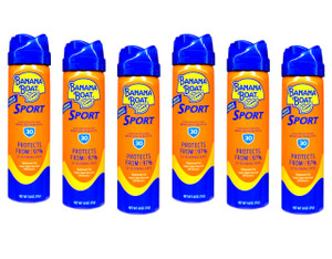 Banana Boat Continuous Spf#30 Sport 1.8 Ounce Cool Zone (6 Pieces) (53ml)