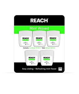 Reach Mint Waxed Dental Floss, 5 Count