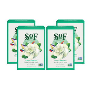 South Of France SoF Triple Milled Bar Soap - With Coconut Oil & Organic Shea Butter- Vegan & Non GMO- Free From Phthalates, Sulfates & Parabens- Lush