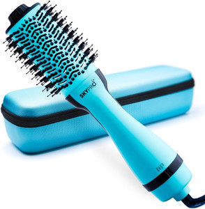 Blow Dryer Brush with Case | Hot Air Hair Dryer Brush Straightens, Volumizes & Creates Loose Waves | Hot Air | One Step Blowout and Volumizer by SKYP
