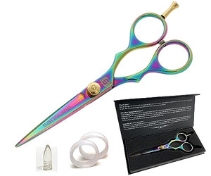 Hair Scissors for all Hair Types, 5.5 inch, Presentation Case & Tip Protector. Suitable for Hairdressers, Barbers, Professionals, Personal Use and fo