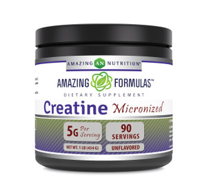 Amazing Formulas Micronized Creatine Monohydrate Powder Supplement | 5000 mg Per Serving | Ideal Pre & Post Workout Supplement | Made in USA (1 LB, U