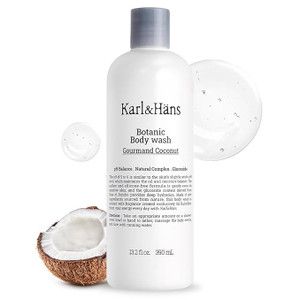 Karl&Hans Botanic Gourmand Coconut Vegan Body Wash - Organic, Natural Shower Gel for Moisturizing and Gentle Cleansing - Sulfate and Silicone Free -